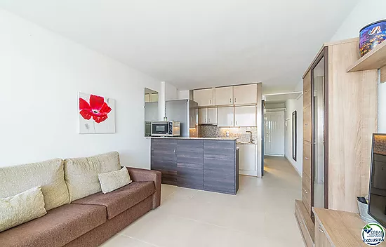 Apartamento en perfecto estado con un dormitorio y vistas al mar.
