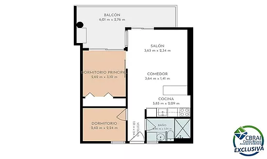 Lumineux appartement au dernier étage avec terrasse, piscines, parking et débarras à Santa Margarida