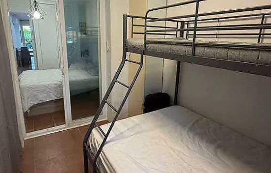 2-bedroom ground-floor apartment with a terrace in a complex with a pool