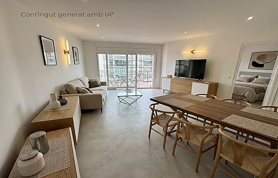 Bright Apartment with Terrace — Top Floor, Santa Margarita, Roses