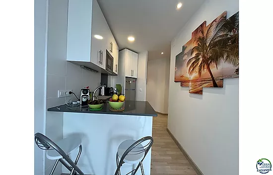 A beautiful, modern flat with canal views and a 2.5 x 5 m mooring in Port Emporda, close to the beac