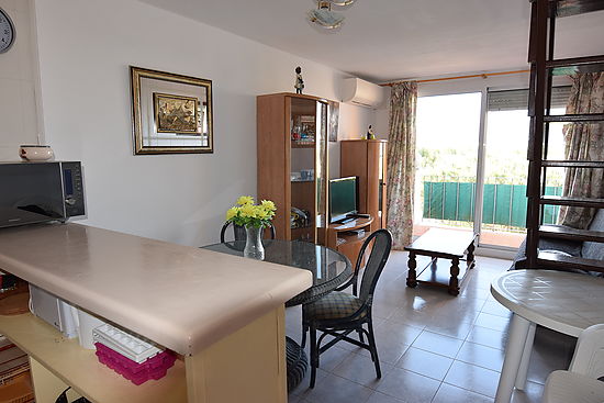 Flat with terrace and solarium, views to the bay close to the beach and centre for rent in Empuriabr