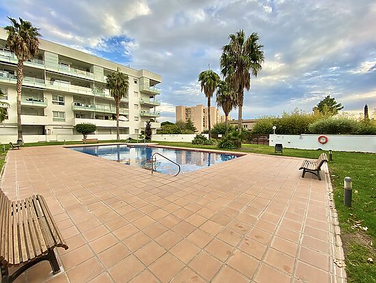 Beautiful apartment with pool, parking and storage room.