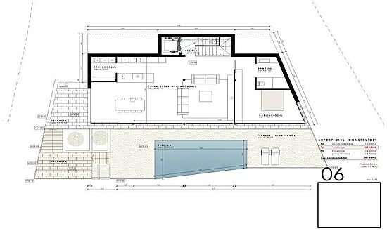 Projet pour une maison à canyelles avec vue sur la mer