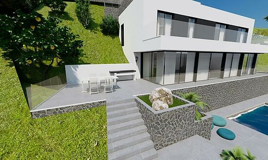 Proyecto de casa en canyelles con vista al mar