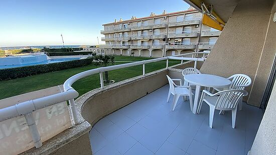 Torroella de Montgri, en vente, appartement 1 chambre, terrasse vue mer et piscine communautaire